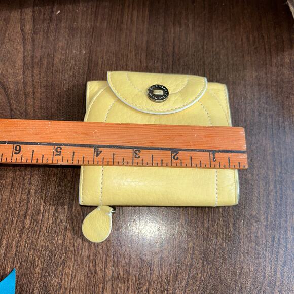 Cole Haan yellow leather Card wallet tri-fold - Picture 8 of 9